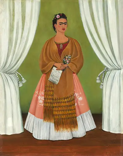 Selbstporträt Leo Trotzki gewidmet Frida Kahlo